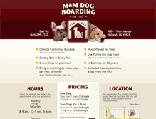 Tablet Screenshot of mmdogboarding.com